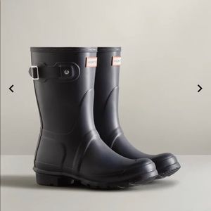 Hunter Original Short Rain Boot Navy - EUC